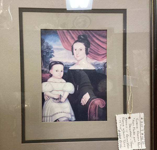 Mrs. Miner and Daughter Framed Print