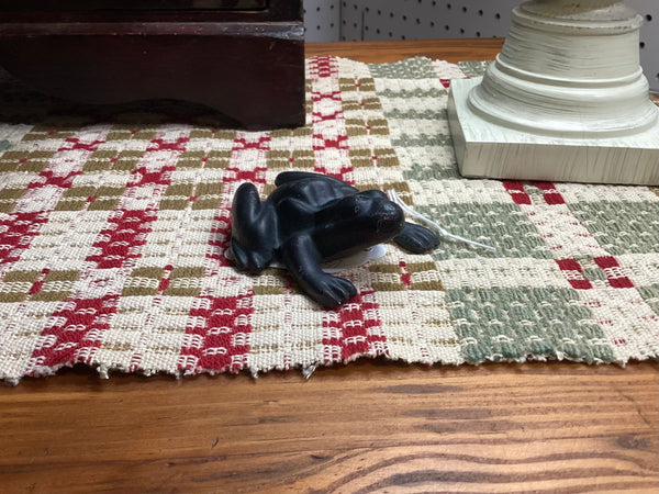 Virginia Metalcrafters Black Cast Iron Frog Paperweight