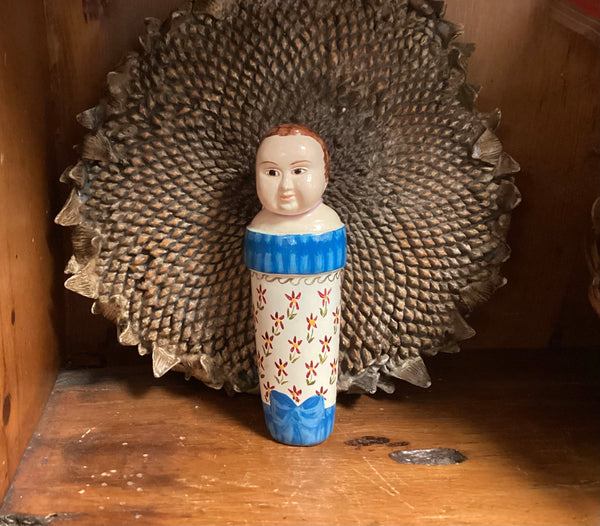 Painted Wooden Peg Doll