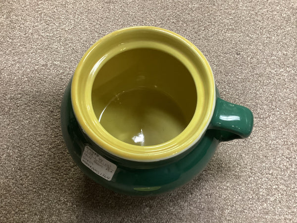 Hall Green and Yellow Bean Pot #783