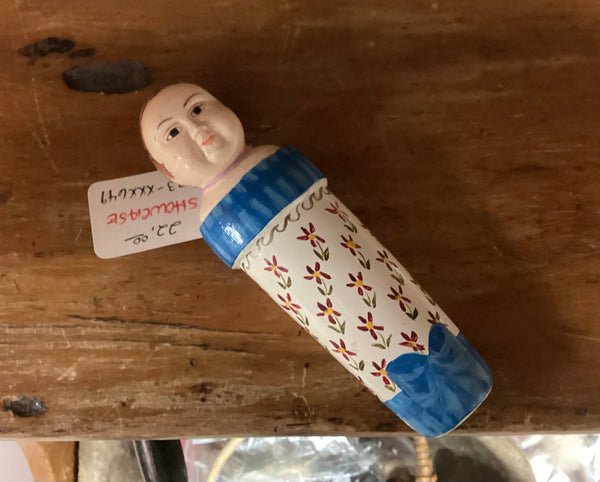 Painted Wooden Peg Doll
