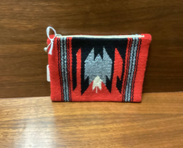 Vintage Woven Wool Zippered Pouch