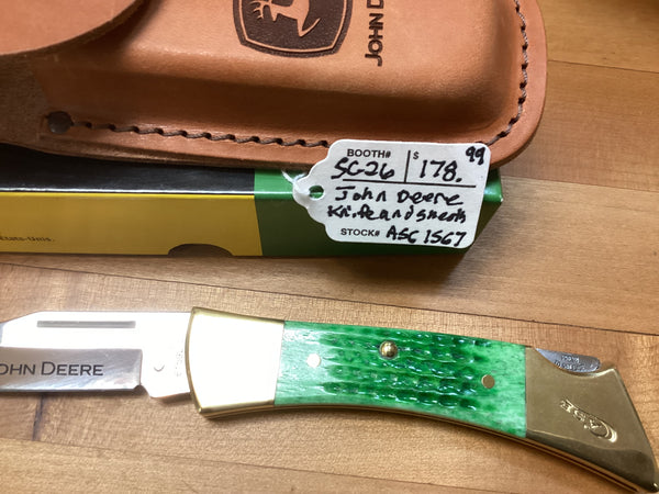 Case John Deere Folding Knife w/ Sheath