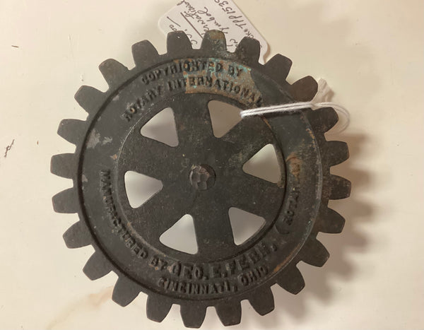 Cast Iron Gear Shaped Rotary International Symbol
