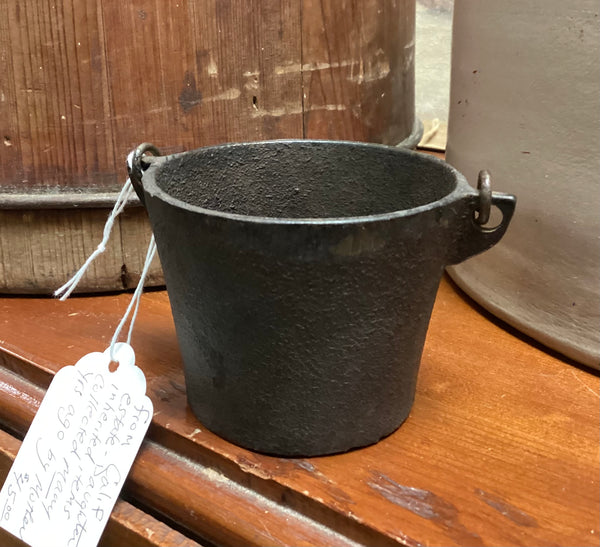 Cast Iron Mini Double Ear Pail w/ Bail Handle