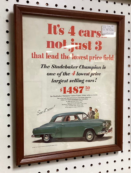 Framed 1950 Studebaker Champion Car Ad