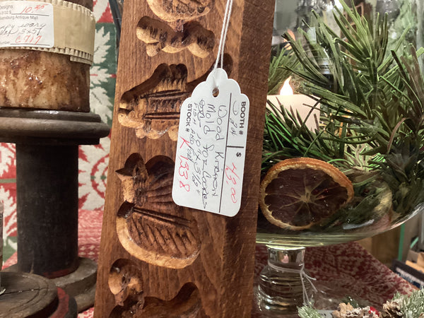 Wooden Cookie Mold Fish & Fowl