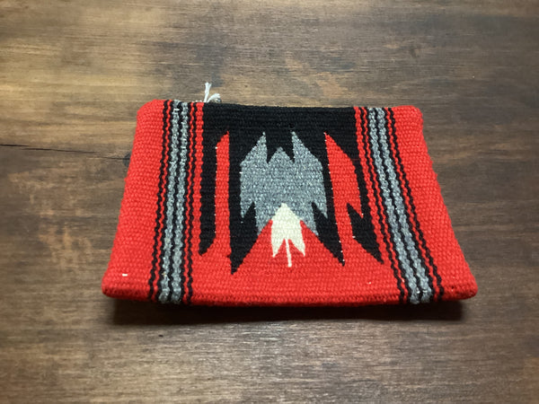 Vintage Woven Wool Zippered Pouch