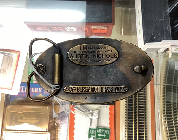 Bergamot Brass Works Wild Turkey Bourbon Belt Buckle