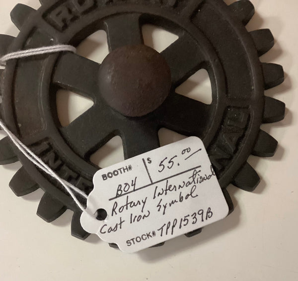 Cast Iron Gear Shaped Rotary International Symbol