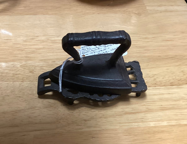 Antique Finishing Iron w/ Trivet