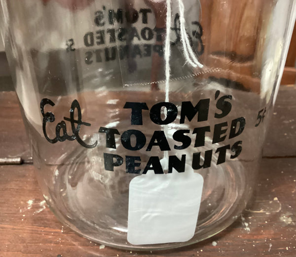 Tom’s Toasted Peanuts Countertop Advertising Jar