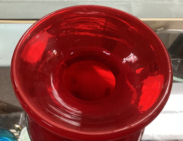 Red Millefiori Art Glass Vase