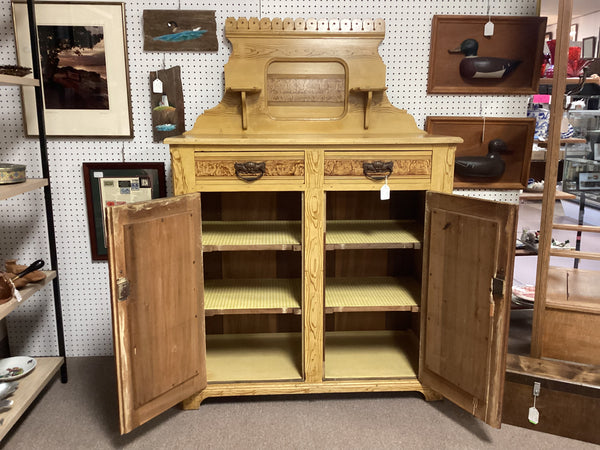 Antique Lancaster County Pa Ocher Grained Jelly Cabinet