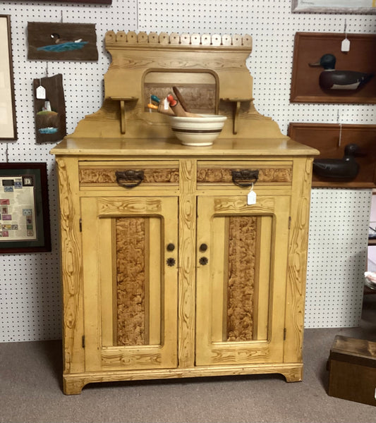 Antique Lancaster County Pa Ocher Grained Jelly Cabinet