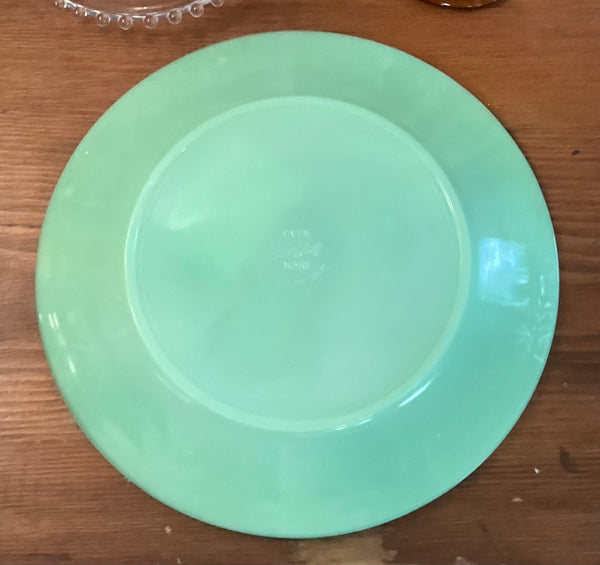 Fire King Jane Ray Jadite 9" Dinner Plate