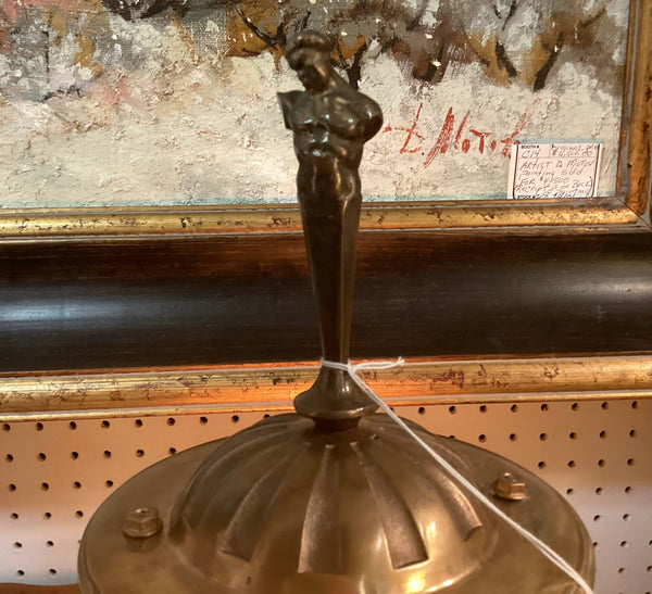 Oscar Bach Art Deco Bronze Table Lamp