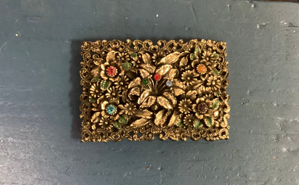 Greenbaum Vintage 1940's Rhinestone Belt Buckle
