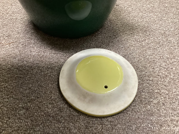 Hall Green and Yellow Bean Pot #783