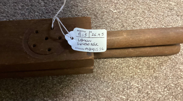 Vintage Wooden Handheld Lemon Squeezer