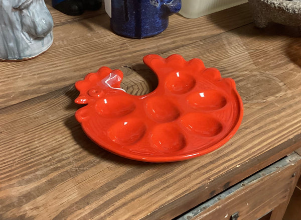 Waechtersbach Red Chicken Deviled Egg Tray
