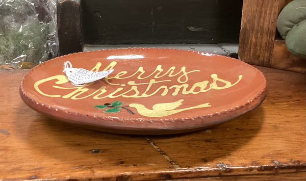 Turtle Creek Pottery Redware Christmas Plate