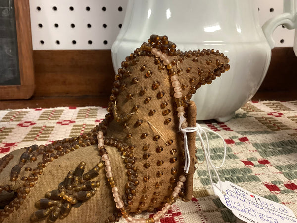 Iroquois Stitched Beaded Bird Whimsy Pin Cushion