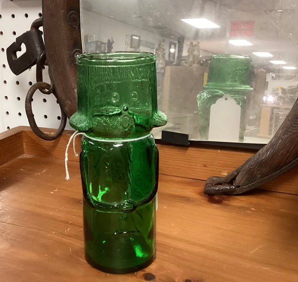 Empoli Green Art Glass Angel Vase