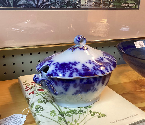 Ridgway Flow Blue Tureen w/ Lid