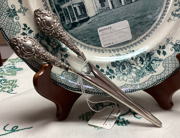 Sterling Silvered Handled Glove Stretcher