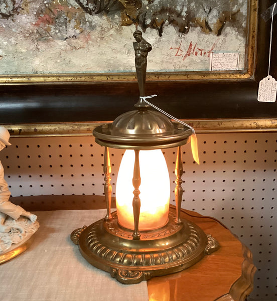 Oscar Bach Art Deco Bronze Table Lamp
