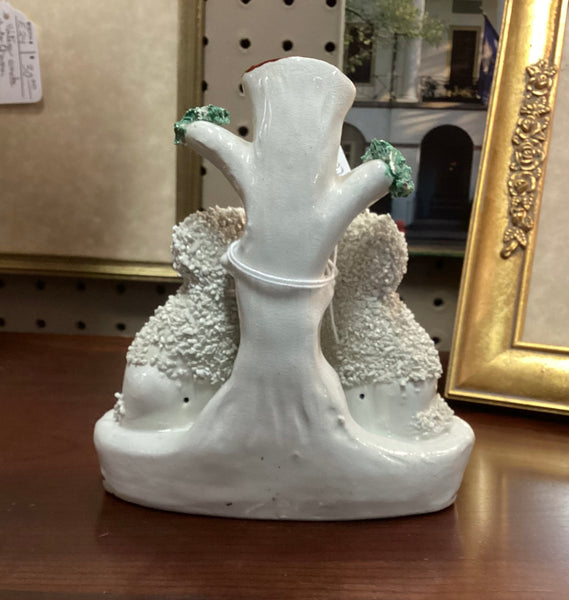 Staffordshire Confetti Poodles Spill Vase w/ Quill Holder
