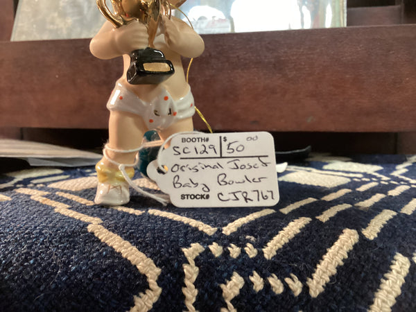 Josef Originals Baby Girl Worlds Greatest Bowler  Figurine