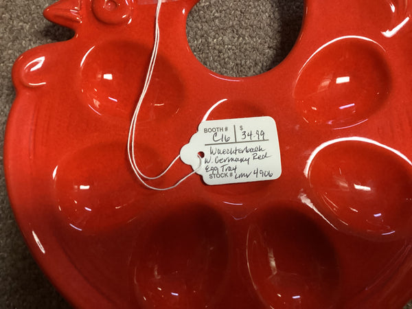 Waechtersbach Red Chicken Deviled Egg Tray