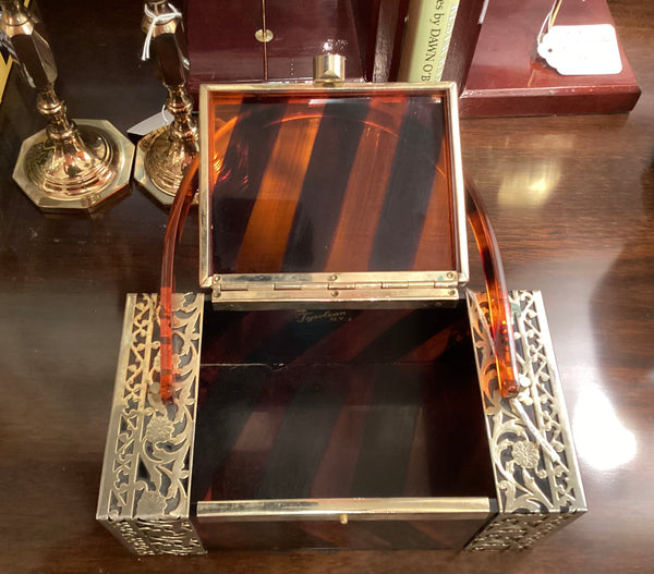 Tyrolean NY Metal Encased Lucite Box Purse