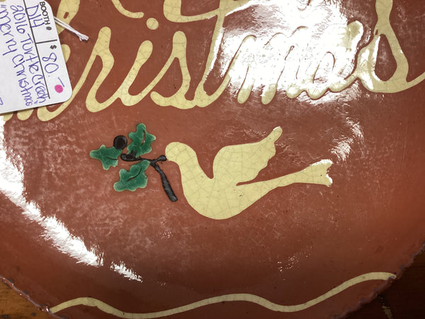 Turtle Creek Pottery Redware Christmas Plate