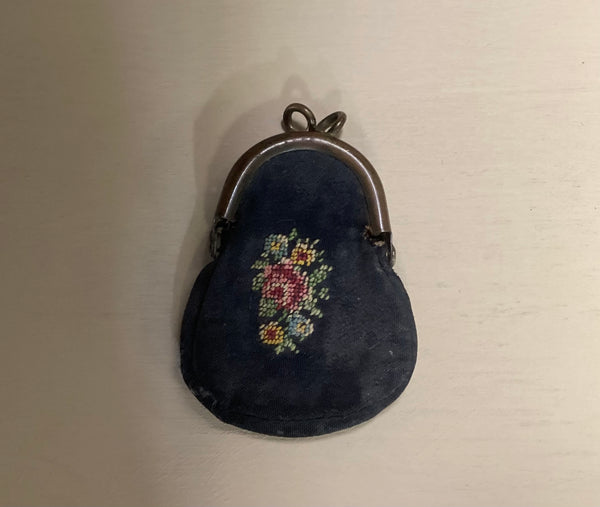 Miniature Petite Point Fashion Doll Purse Made in Germany
