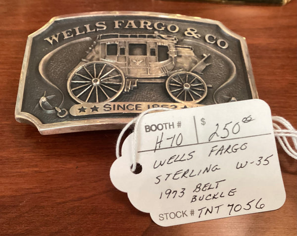 Wells Fargo 1973 Sterling W-35 Belt Buckle