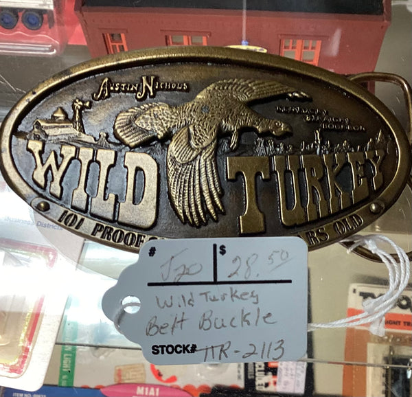 Bergamot Brass Works Wild Turkey Bourbon Belt Buckle