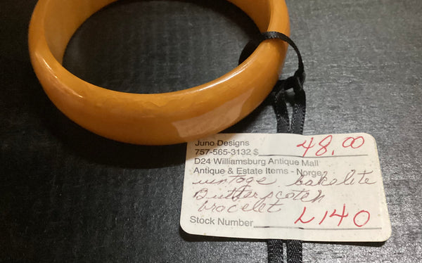 Butterscotch Bakelite Bangle Bracelet