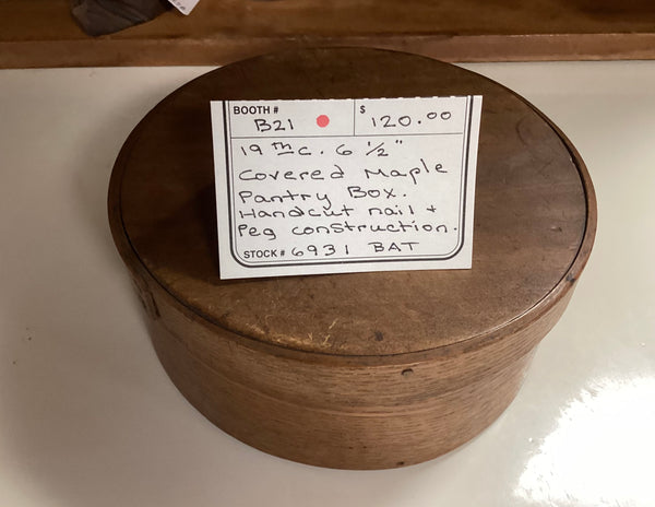 Antique 19th Century 6 1/2" Covered Maple Pantry Box