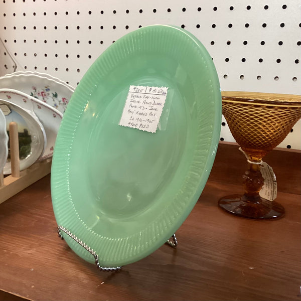 Fire King Jane Ray Jadite 9" Dinner Plate