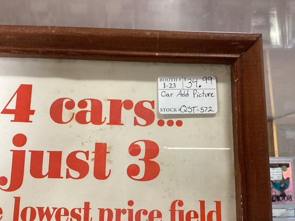 Framed 1950 Studebaker Champion Car Ad