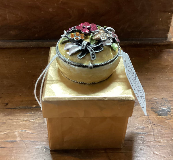 Bejeweled Enamel Trinket Box