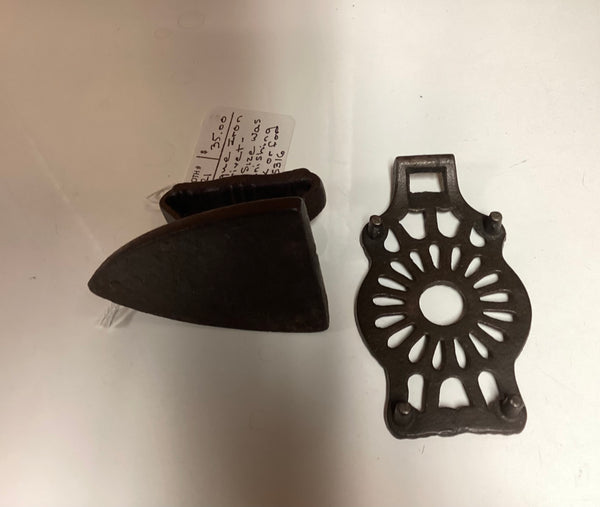 Antique Finishing Iron w/ Trivet