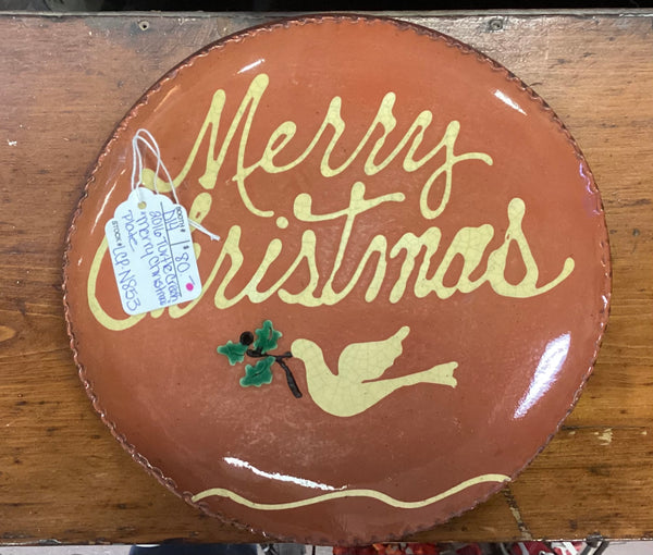 Turtle Creek Pottery Redware Christmas Plate