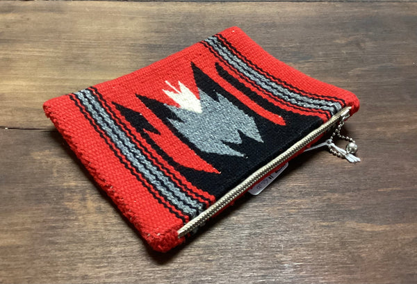 Vintage Woven Wool Zippered Pouch