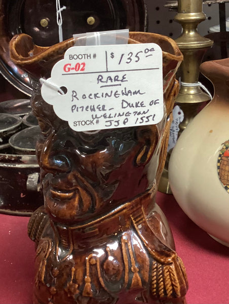 Rockingham Duke of Wellington Commemorative Death Character Jug