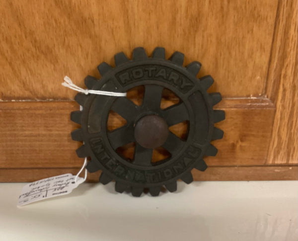 Cast Iron Gear Shaped Rotary International Symbol