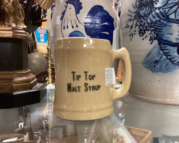 Tip Top Malt Syrup 1930's Pottery Advertising Mug